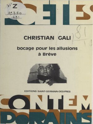 cover image of Bocage pour les allusions à Brève